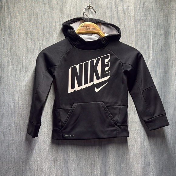 Nike Black Sweatshirt hoodie kids size 4 - Picture 2 of 6
